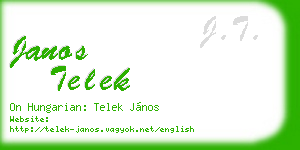 janos telek business card