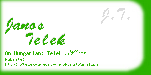 janos telek business card
